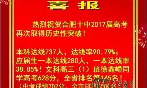 2020合肥十中高考成绩,合肥十中2017高考