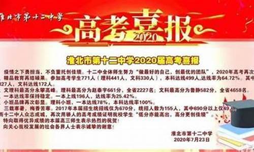 淮北十二中高考喜报,淮北十二中高考喜报信息