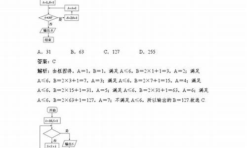 算法高考题目_算法初步高考题