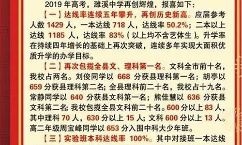 濉溪县高考喜报,濉溪县高考状元